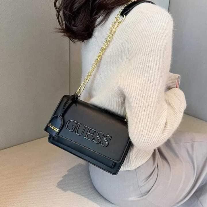 Guess Lyndi Mini Top Handle Flap Crossbody In Chestnut Multi